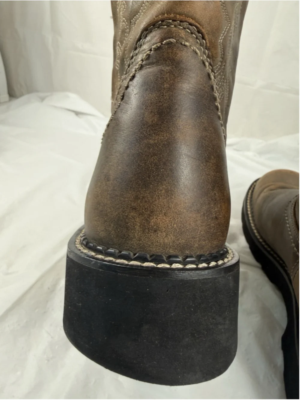 Ariat FATBABY Leather Cowgirl Boots Women's Size 10 B Western Brown